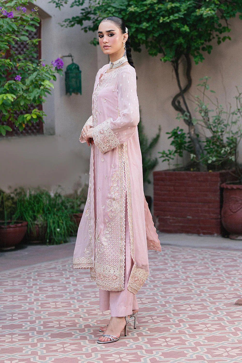 3 Piece Embroiderd Chiffon GANDHALI - FSU5642 - Image 5