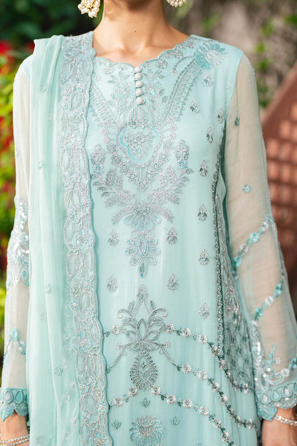 3 Piece Embroiderd Chiffon GARTHIKA - FSU5646 - Image 3