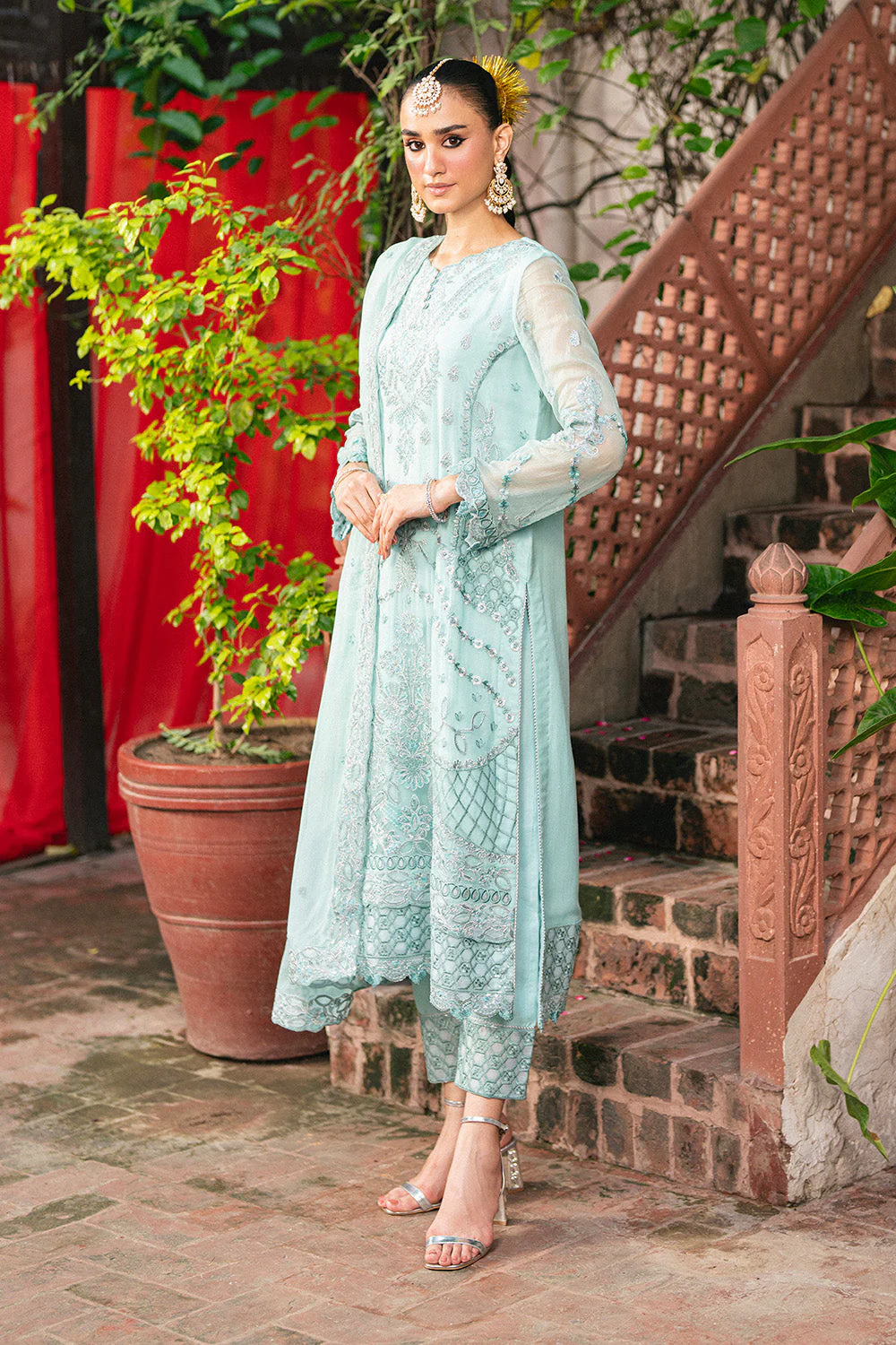 3 Piece Embroiderd Chiffon GARTHIKA - FSU5646 - Image 4