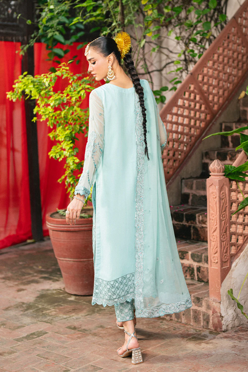 3 Piece Embroiderd Chiffon GARTHIKA - FSU5646 - Image 6