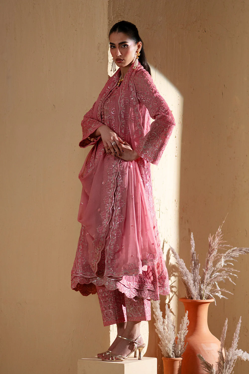 3 Piece Embroiderd Chiffon NUBIA - FSU5662 - Image 5