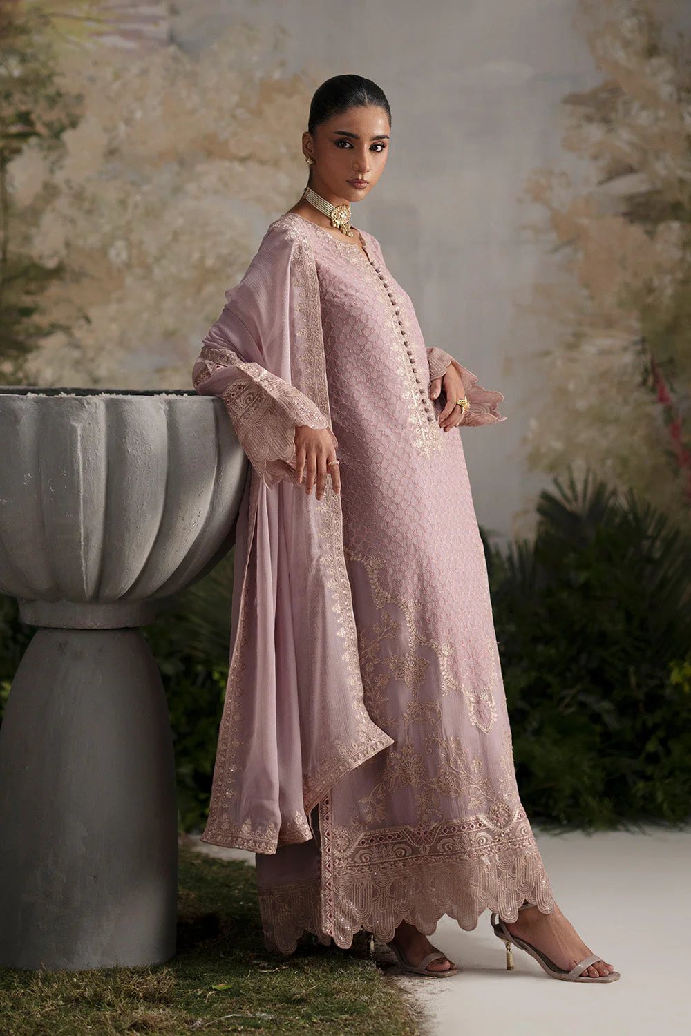 3-Piece-Embroiderd-Chiffon OLIMANI - FWU5695 - Image 4