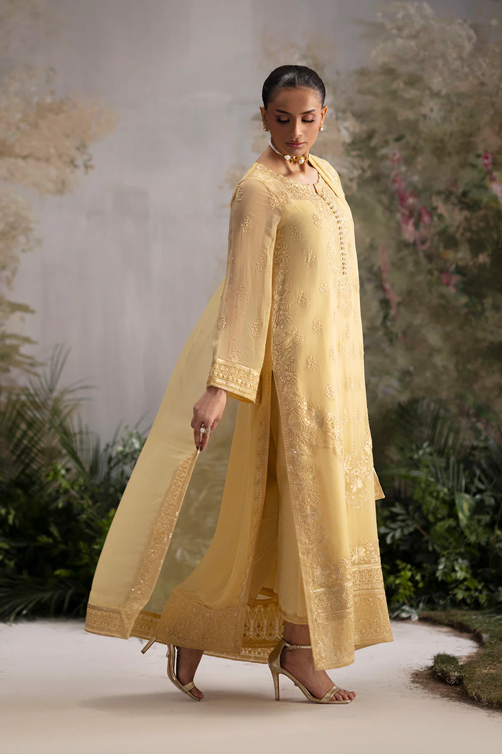 3-Piece-Embroiderd-Chiffon ONELIA - FWU5699 - Image 3