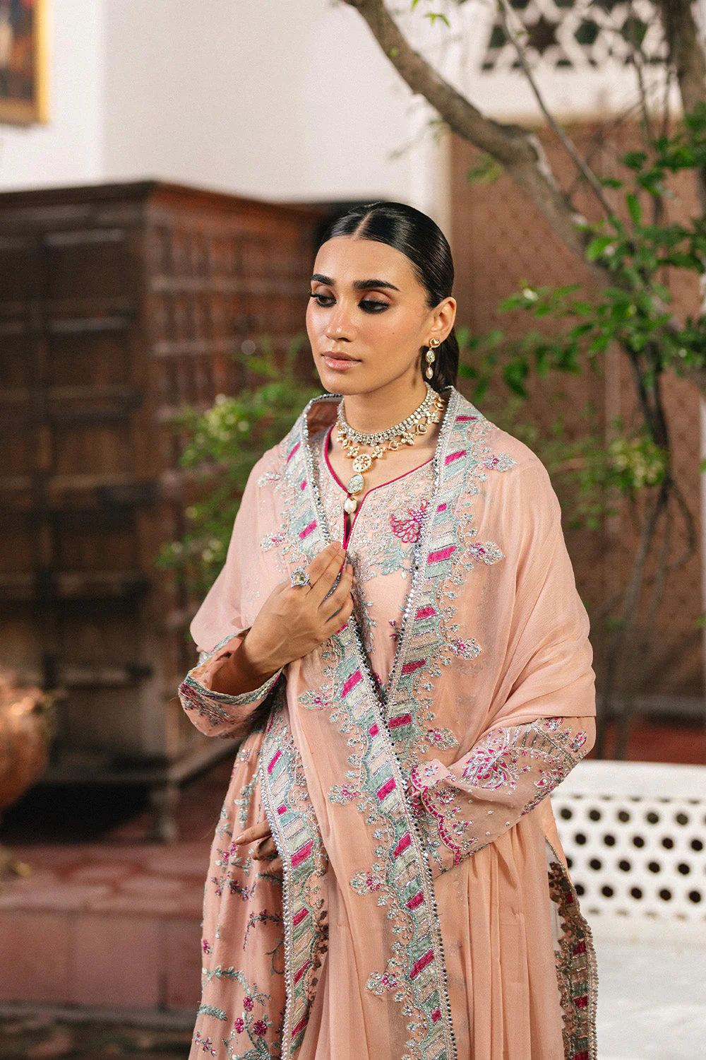 3 Piece Embroidered Chiffon ANYA - FSU5659 - Image 5