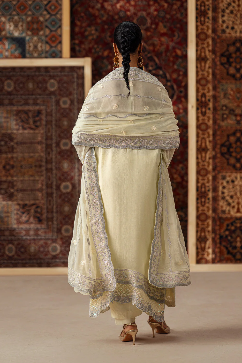 3 Piece Embroidered Chiffon ARDETH - FSU5637 - Image 3