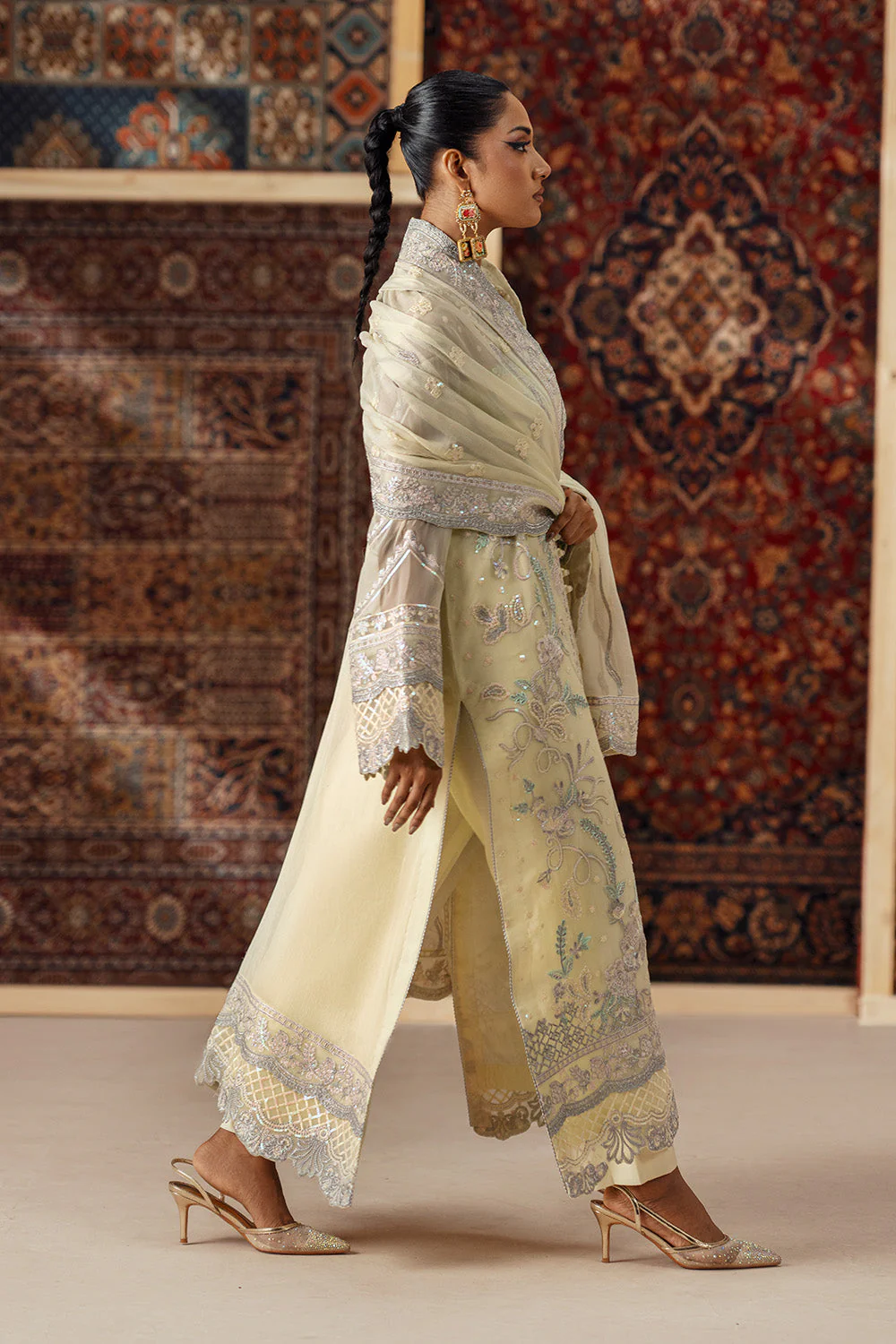 3 Piece Embroidered Chiffon ARDETH - FSU5637 - Image 4