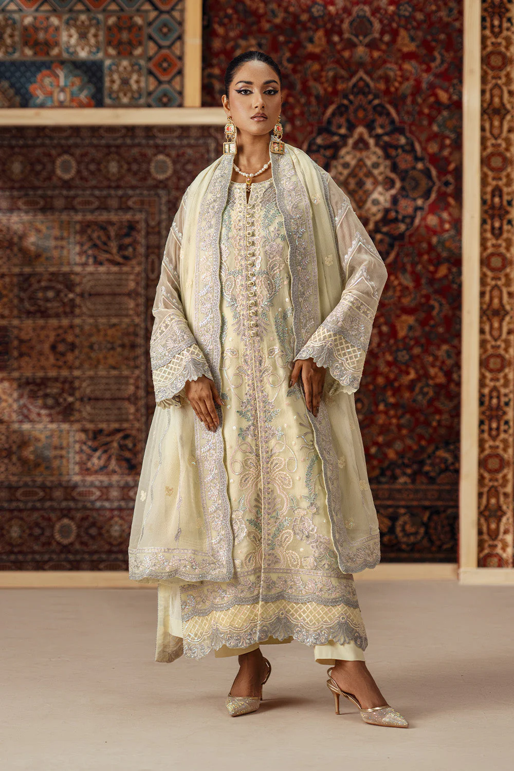 3 Piece Embroidered Chiffon ARDETH - FSU5637 - Image 5