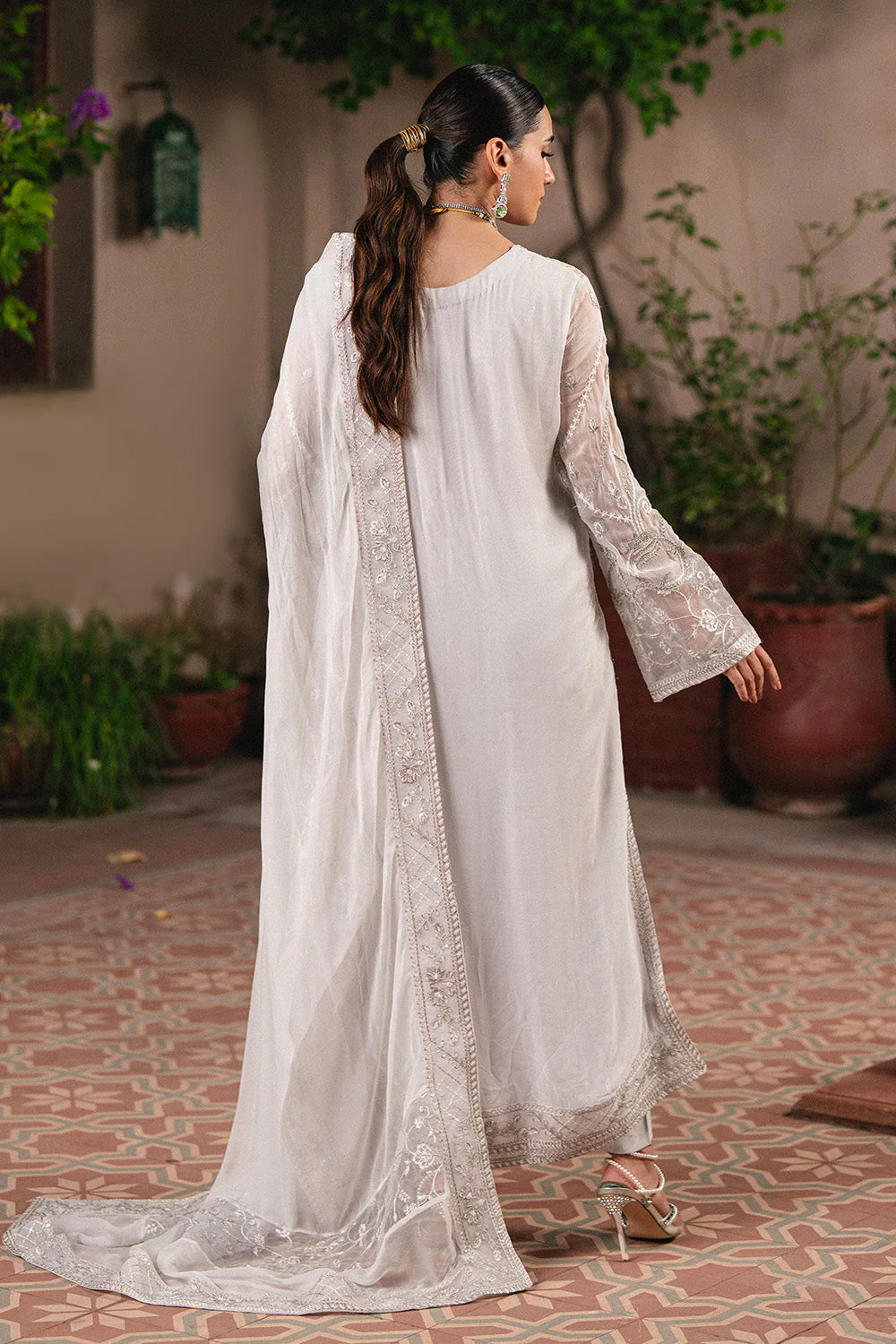3 Piece Embroidered Chiffon FAINA - FSU5656 - Image 3