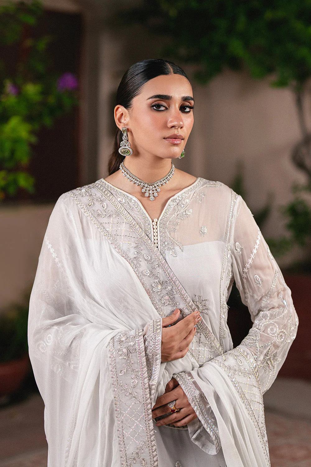 3 Piece Embroidered Chiffon FAINA - FSU5656 - Image 5