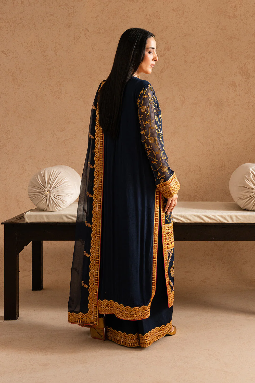 3 Piece Embroirdered Chiffon ZEHRA - FSU5600 - Image 3