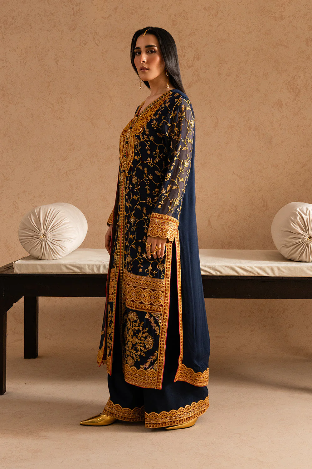 3 Piece Embroirdered Chiffon ZEHRA - FSU5600 - Image 4